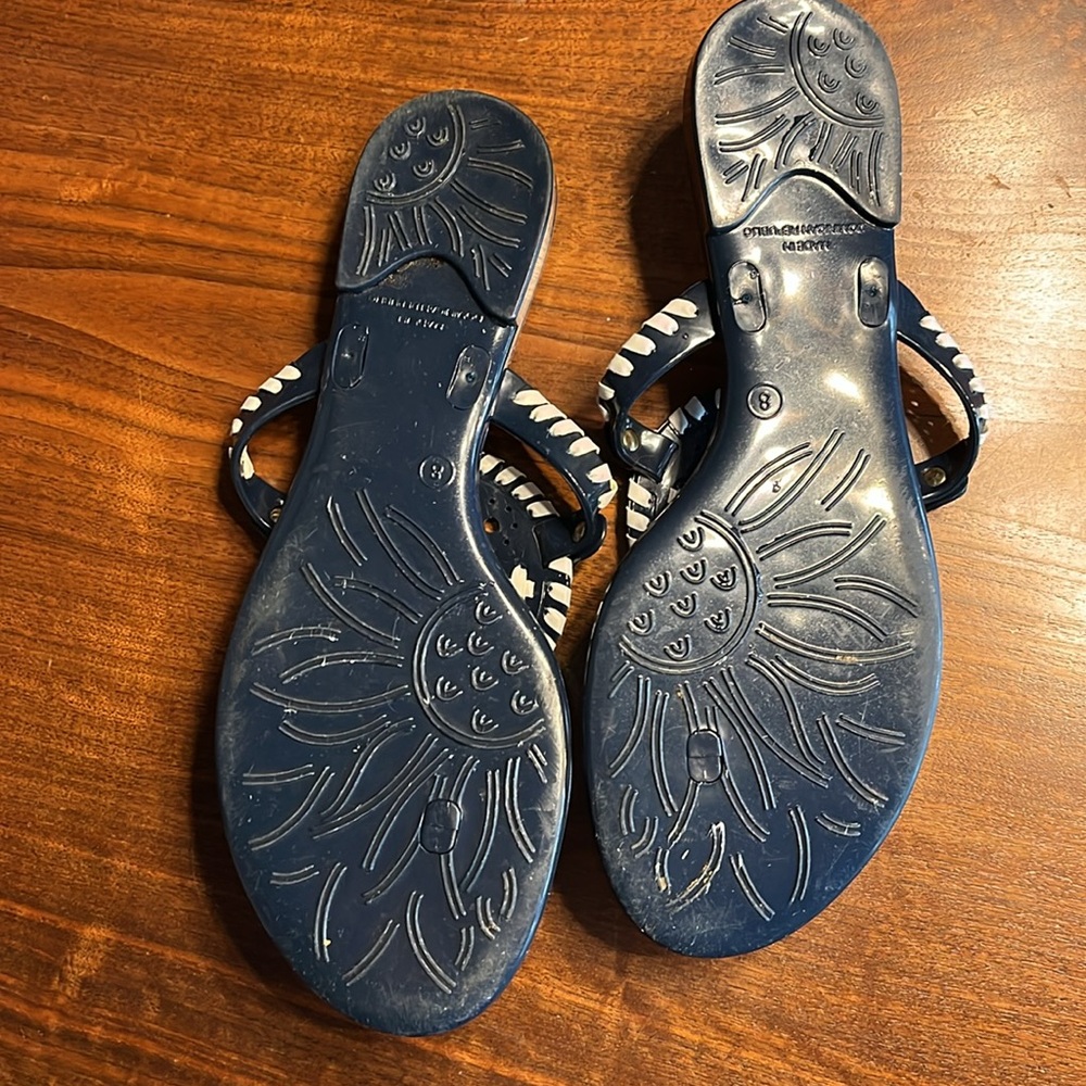 Jack Rogers Navy and White Striped Sandals - Picture 2 of 3